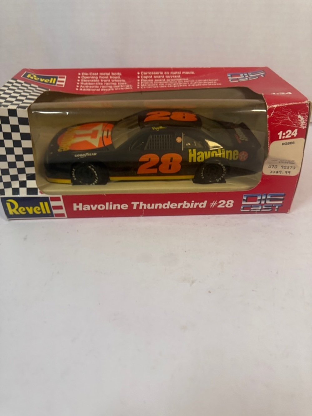 1991 REVELL Davey Allison's #28 Havoline Ford Thunderbird NASCAR 1:24 Diecast